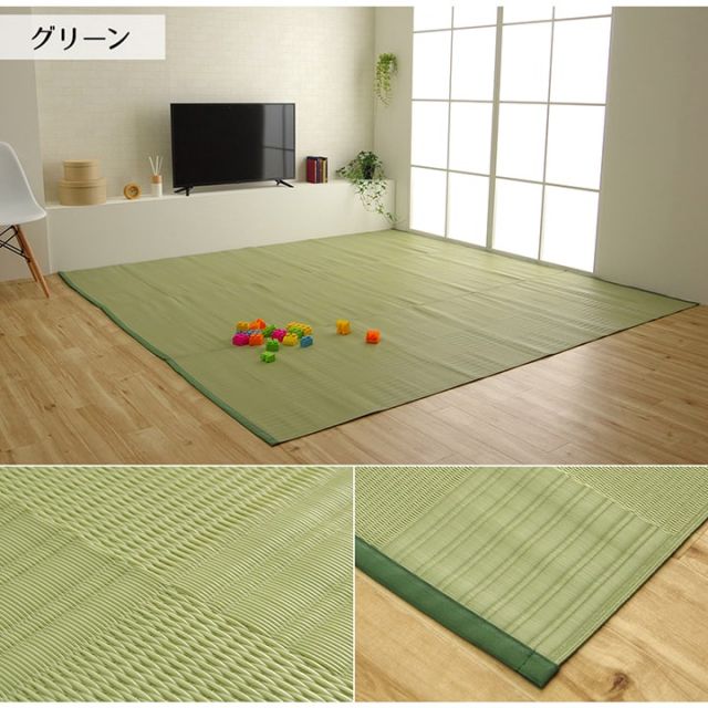 ラグ 洗える カーペット 日本製 国産 抗菌 防臭 消臭 アウトドア レジャー 敷物 和室 シンプル 江戸間1畳(約87×174cm)