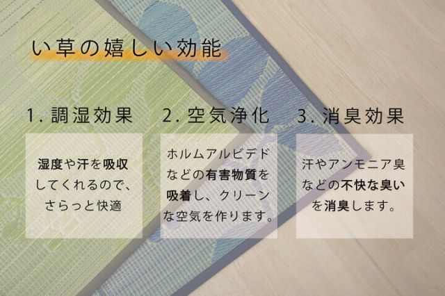 い草ラグ　おしゃれ　シンプル　カーペット　『ルース』　約180×180cm