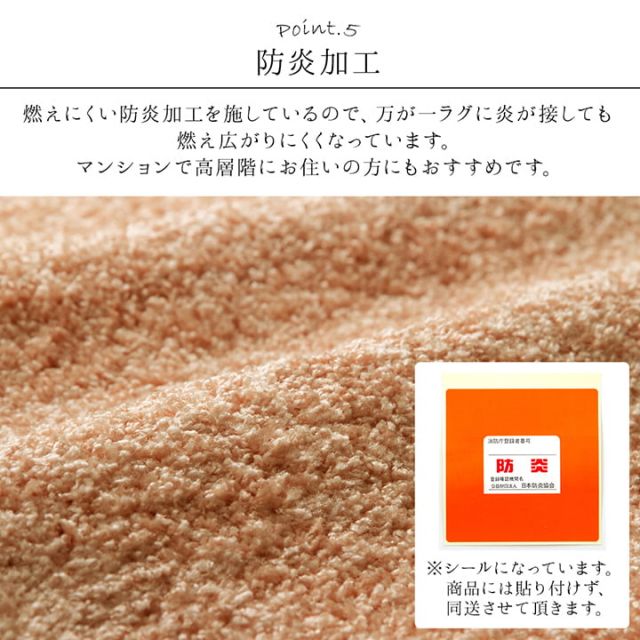 日本 抗菌 消臭 清潔 オーダー ラグ カーペット 防炎 アレルキャッチャー 抗アレル物質 ダニ対策 シャギー 無地 約3.9畳 約200×300cm