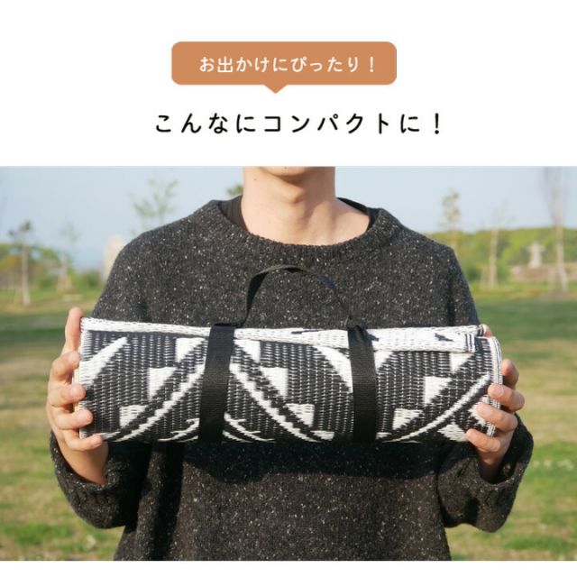 日本製 洗える レジャー シート アウトドア お手入れ 持ち運び 便利 簡単 楽 PP ポリプロピレン ネイティブ カラフル 約87×140cm
