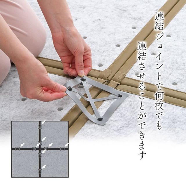 スーパSALE10倍＆4時間限定10％OFF 置き畳 ユニット畳 システム畳 国産 日本製 低反発ウレタン 約82×82×2.3cm 4P 各色2枚 （ベージュ2枚2枚）