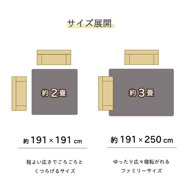 ラグ い草 ギャベ 自然素材 抗菌防臭 滑り止め不織布 約191×250cm
