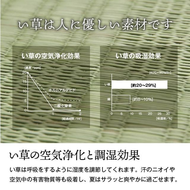 純国産 い草 上敷き カーペット 格子柄 本間3畳 (約191×286cm）