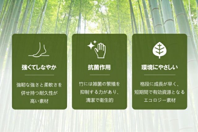 竹 ラグ カーペット 裏地付き 天然素材 丈夫 抗菌防臭 消臭 お手入れ お掃除 簡単 楽 約261×352cm