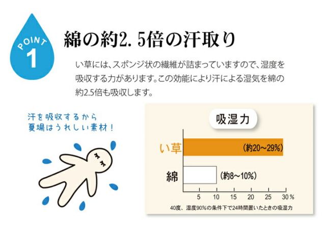 固わた40mm入り い草ごろ寝フリーマット（おやじの場所) 『大和』 約70×150cm
