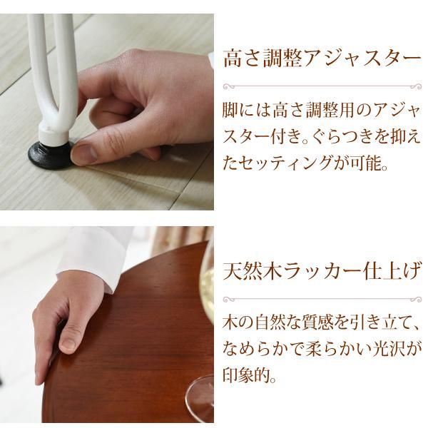 3%OFFクーポン有  ヨーロッパ風 ロートアイアン 家具 カフェテーブル 丸 テーブル 幅60cm 高さ70 棚付き アイアン 脚 アンティーク風 MI