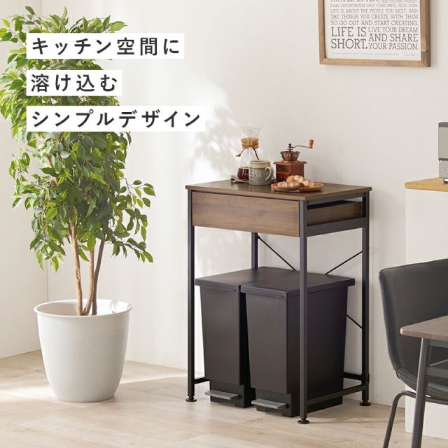 スーパSALE10倍＆4時間限定10％OFF 引出し付きごみ箱上ラック