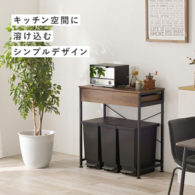 スーパSALE10倍＆4時間限定10％OFF 引出し付きごみ箱上ラック