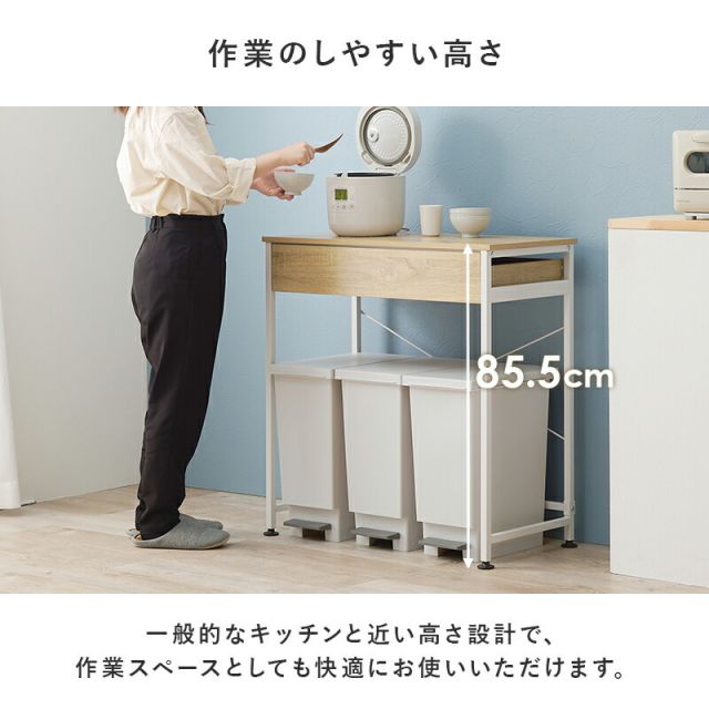 スーパSALE10倍＆4時間限定10％OFF 引出し付きごみ箱上ラック