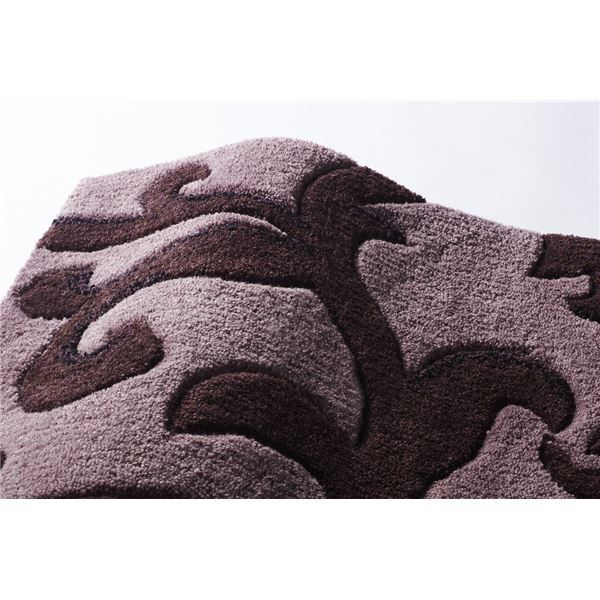 ラグマット/絨毯 KARAKUSA RUG 140cm×200cm パープル 長方形 『NEXTHOME』 〔リビング ダイニング〕代引NG