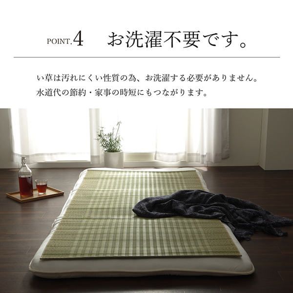 国産 い草 い草シーツ ネゴザ 寝ござ シンプル さらさら グリーン シングル 約88×180cm代引NG
