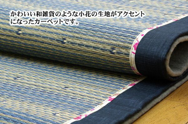 い草 ラグマット/絨毯 ブラウン 約191×191cm 裏：不織布 防傷 抗菌 防臭 調湿効果付き 〔リビング ダイニング〕代引NG