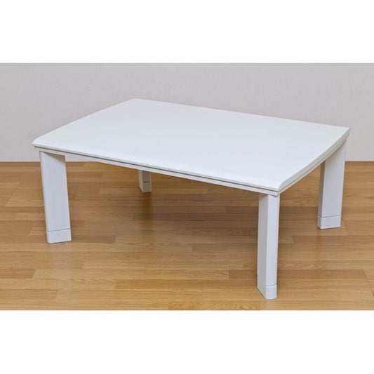 継ぎ足式モダンこたつテーブル 本体 長方形/105cm×75cm ホワイト(白) 木製 本体 高さ調節可 テーパー加工代引NG