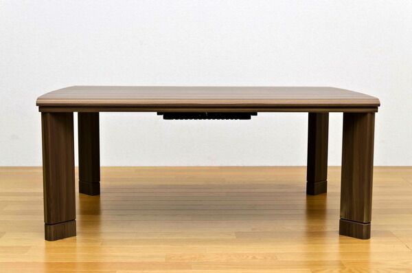 継ぎ足式モダンこたつテーブル 本体 長方形/105cm×75cm ホワイト(白) 木製 本体 高さ調節可 テーパー加工代引NG
