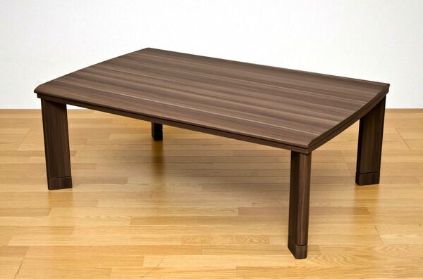 継ぎ足式モダンこたつテーブル 本体 長方形/120cm×80cm ホワイト(白) 木製 本体 高さ調節可 テーパー加工代引NG