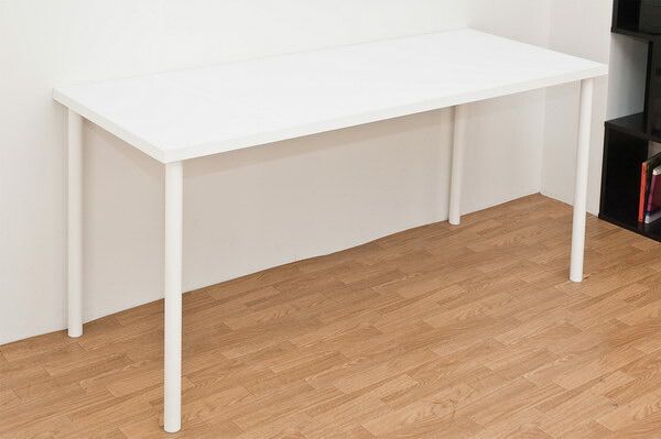 フリーテーブル(作業台/PCデスク/書斎テーブル) 幅150cm×奥行60cm ホワイト(白) 天板厚3cm代引NG デスク パソコンデスク