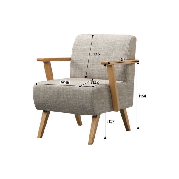 スーパSALE10倍＆4時間限定10％OFF パーソナルチェア ソファー 幅61cm 1人掛け ナチュラル 木製 肘付き モティ リビング ダイニング プレゼント