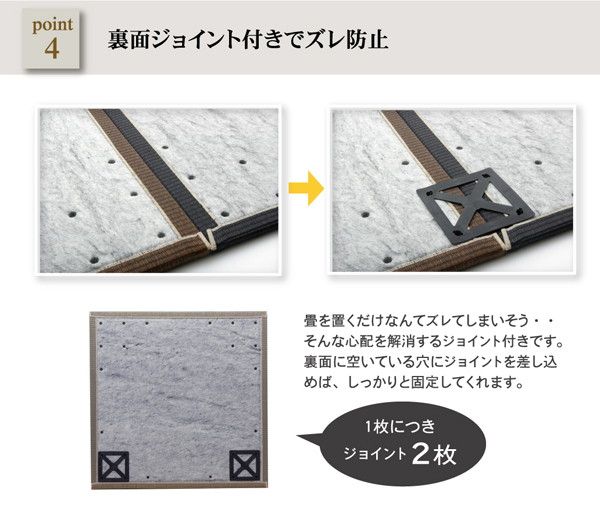 スーパSALE10倍＆4時間限定10％OFF シンプルカラー ユニット畳/置き畳 【ダークグリーン 70×70cm×1.7cm】 日本製 軽量 抗菌 防臭 防滑 連結ジョイント付【代引NG】 カーペット・マット・畳 畳