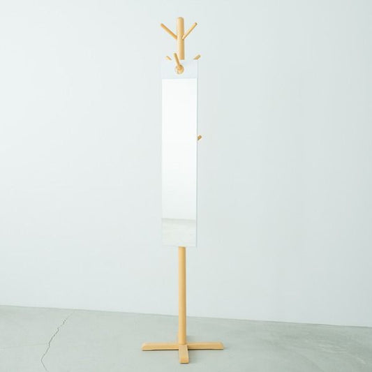 スーパSALE10倍＆4時間限定10％OFF フックミラー(100) (ホワイト/白)幅20cm×高さ100cm ウォールミラー/壁掛け/鏡/飛散防止加工/日本製/省スペース/スリム/完成品/NK-1000 鏡 スタンドミラー