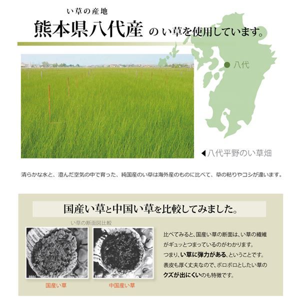 い草 上敷き/ラグマット 市松織 江戸間4.5畳 約261×261cm 日本製 抗菌防臭 耐久性抜群 熊本県八代産イ草使用 〔リビング〕代引NG