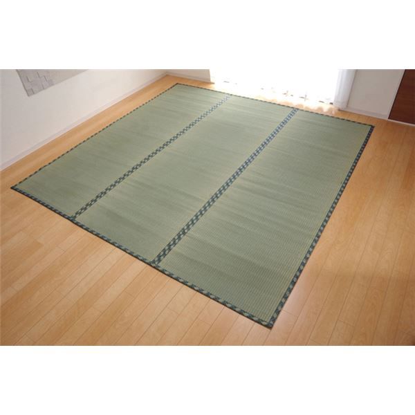 い草 上敷き/ラグマット 糸引織 江戸間8畳 約352×352cm 抗菌 防臭 調湿 日本製 減農薬栽培 熊本県八代産イ草使用代引NG カーペット・マット・畳 マット
