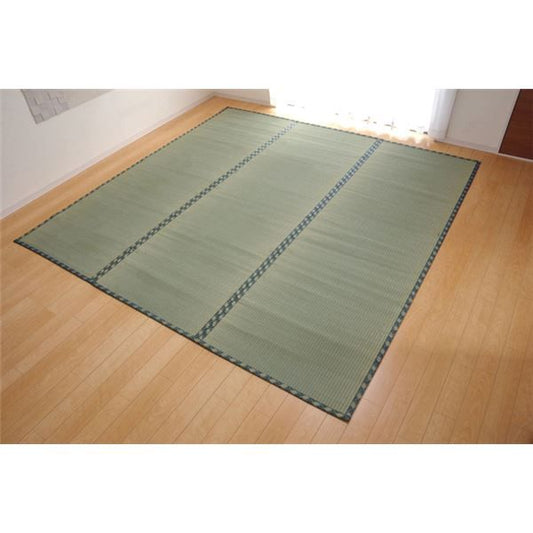 い草 上敷き/ラグマット 糸引織 六一間4.5畳 約277×277cm 抗菌 防臭 調湿 日本製 減農薬栽培 熊本県八代産イ草使用代引NG カーペット・マット・畳 マット