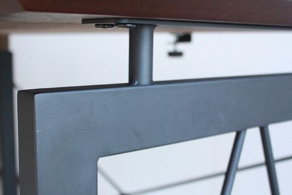 デスク(パソコンデスク/PCデスク/ワークデスク) 木製 幅120cm アジャスター調整機能付き ブラウン代引NG デスク 文机