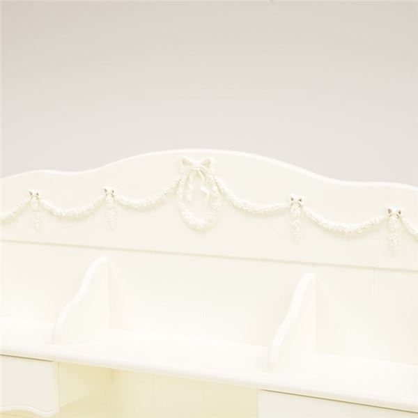 デスク(学習机/勉強机) 単品 幅110cm×奥行60cm 木製 2口コンセント付き 姫系 ホワイト(白) 代引NG デスク 文机