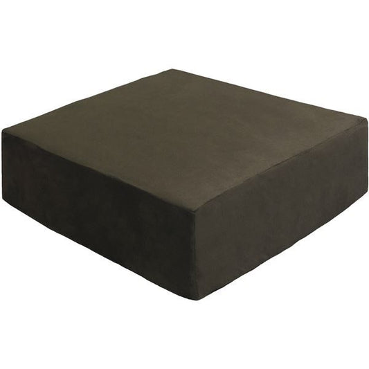 スーパSALE10倍＆4時間限定10％OFF 低反発 クッション 座布団 幅45cm 角 長方形 ダークブラウン ファブリック生地 極厚15cm 軽量 コンパクト リビング ダイニング イス・チェア 座椅子