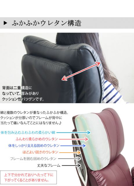 スーパSALE10倍＆4時間限定10％OFF 座椅子 幅77cm ワインレッド 合皮 肘付き リクライニング ハイバック 360度回転 日本製 スーパーソフトレザー座椅子 匠 完成品 イス・チェア 座椅子