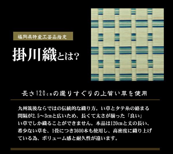掛川織 い草 ラグマット ブルー 江戸間3畳 174×261cm 抗菌 防臭 消臭 調湿機能付き 耐久性抜群 〔リビング 和室〕代引NG