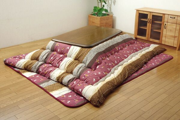 和柄 こたつ布団/敷布団セット うさぎ柄 長方形 グリーン 約205×245cm ピーチスキン 起毛 掛敷セット 〔リビング〕代引NG