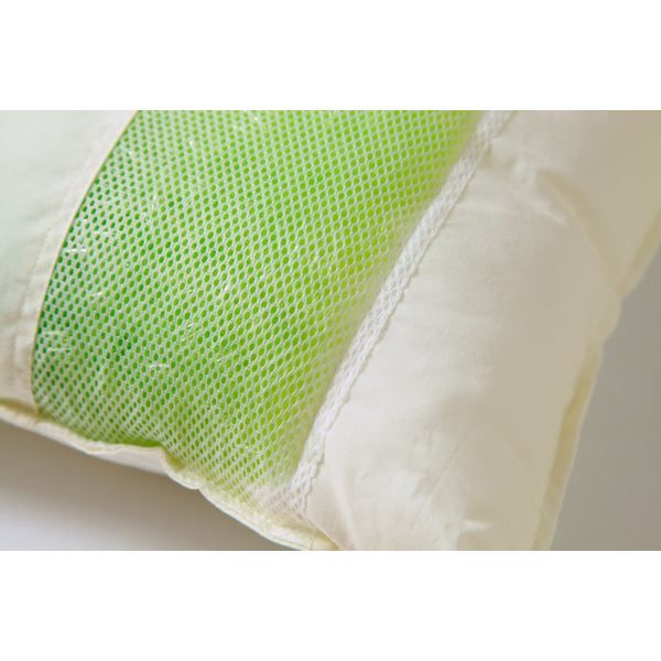 枕/ピロー 約35×50×14cm 高め 側地綿100％ 高さを選べる ヒバエッセンス使用 『森の眠りひば枕H』 〔ベッドルーム〕代引NG 寝具 枕・抱き枕 枕
