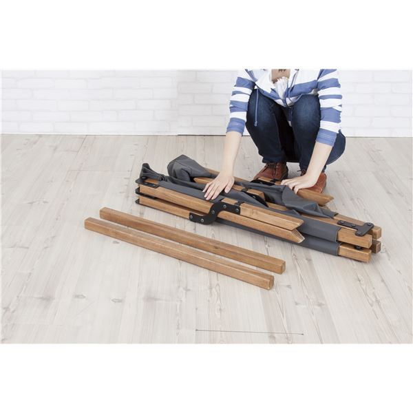 スーパSALE10倍＆4時間限定10％OFF 折りたたみベッド 196×75×42cm 木製 フォールディングベッド アウトドア キャンプ レジャー ウッドデッキ テラス ベランダ