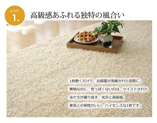 ラグマット/絨毯 1.5畳 無地 ブラウン 約130×190cm 日本製 防炎 抗菌 防臭 防ダニ 通年使用 シャギー タフト 〔リビング〕代引NG