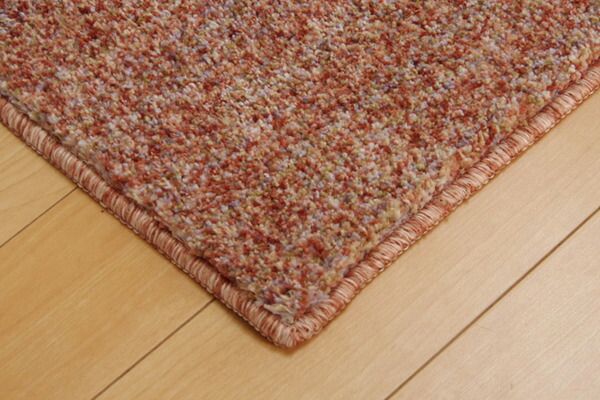 ラグマット/絨毯 3畳 ミックスカラー ブルー 約190×240cm 日本製 抗菌 防臭 防ダニ タフト 床暖房対応 〔リビング〕代引NG