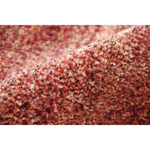 ラグマット/絨毯 1畳 ミックスカラー ワイン 約95×140cm 日本製 抗菌 防臭 防ダニ タフト 床暖房対応 〔リビング〕代引NG
