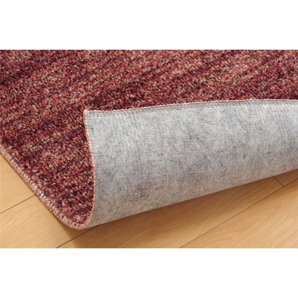 ラグマット/絨毯 3畳 ミックスカラー ワイン 約190×240cm 日本製 抗菌 防臭 防ダニ タフト 床暖房対応 〔リビング〕代引NG
