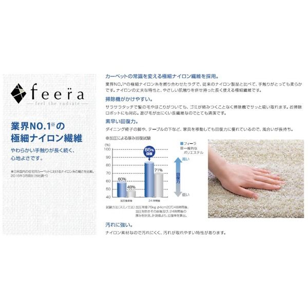 防炎＆防音 ナイロンラグ/絨毯 200cm×250cm ブルーグレー 長方形 日本製 スミノエ 『カーム』 〔リビング〕代引NG