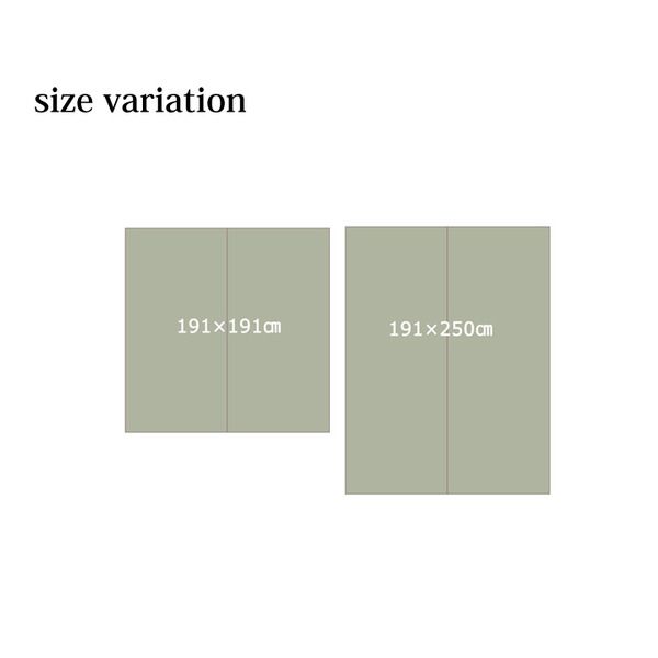日本製 い草 ラグマット/絨毯 約2畳 正方形 ブラウン 約191×191cm 裏：ウレタン 抗菌 防臭 消臭 調湿 〔リビング〕代引NG