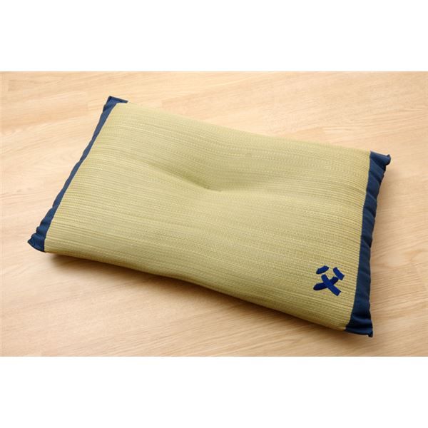 い草 枕/ピロー ハイパー 約43×63cm 中材：低反発ウレタンチップ 抗菌防臭 消臭機能 〔ベッドルーム 寝室〕代引NG 寝具 枕・抱き枕 枕