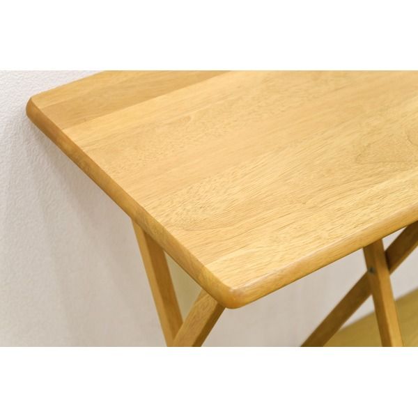 スーパSALE10倍＆4時間限定10％OFF フォールディングテーブル/折りたたみテーブル 【ナチュラル】 幅48cm×奥行37cm 木製 省スペース収納 【完成品】【代引NG】 テーブル