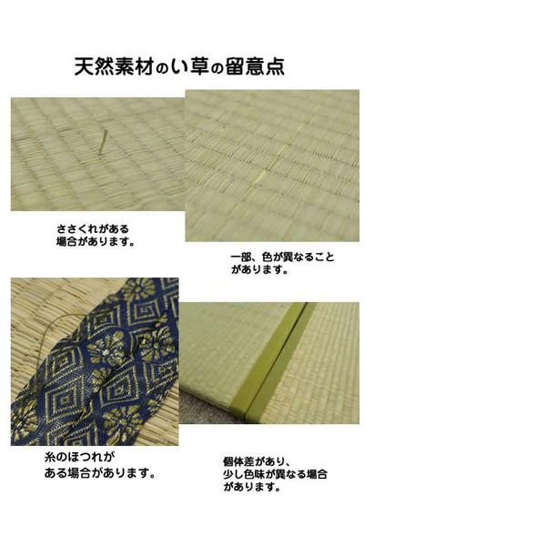 スーパSALE10倍＆4時間限定10％OFF い草ラグマット 上敷き / 江戸間 6畳 261×352cm / 3つ折り 両面い草 天然素材 和風 インテリア 『古都』 九装