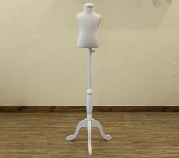スーパSALE10倍＆4時間限定10％OFF 【訳有り アウトレット品】 キッズ用トルソー/ディスプレイ用品 【子供用サイズ/アイボリー】 高さ調節機能【代引NG】 子供部屋用