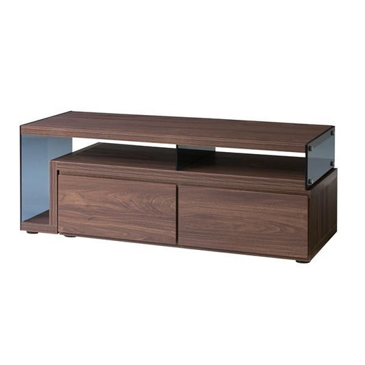 スーパSALE10倍＆4時間限定10％OFF テレビボード 幅105cm ウォールナット 8ｍｍグレー強化ガラス フレキシブル テレビ台 リビング ダイニング インテリア家具 収納家具 テレビ台・ローボード