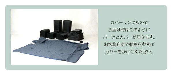フロアソファー 折りたたみフロアマット付き Mサイズ ダリアンブラウン 約幅200cm 洗えるカバー付き 日本製 〔リビング〕代引NG