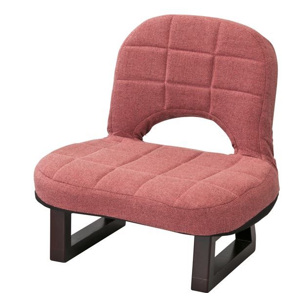 スーパSALE10倍＆4時間限定10％OFF 正座椅子 パーソナルチェア 幅43.5cm レッド 6脚セット 背もたれ付き 木製 脚付き スチール リビング ダイニング イス・チェア 座椅子