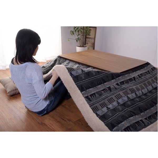 木目調こたつテーブル/ローテーブル 本体 長方形 幅105cm×奥行75cm 木製