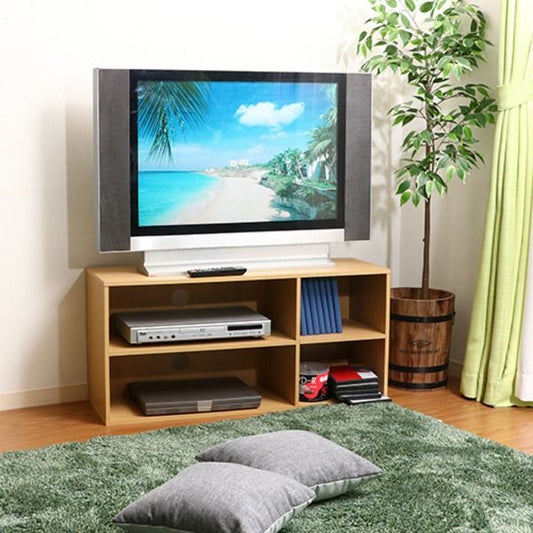 テレビボード テレビ台 幅89cm ナチュラル 収納棚付き リビング ダイニング ベッドルーム 寝室代引NG