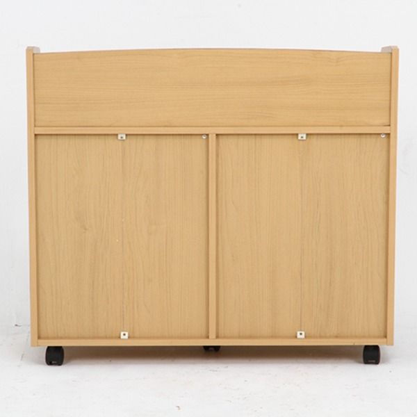 本棚 ブックシェルフ 幅82cm ナチュラル×ホワイト 引き出し2杯 鞄用フック キャスター付き ランドセルラック NORM リビング代引NG